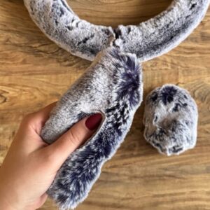 سرترمز دستی ساده نرمالو طوسی سورمه ای