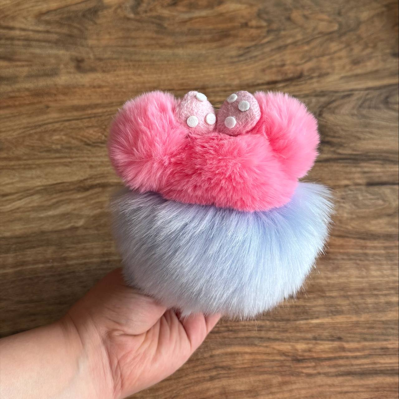 ست 11 تکه گوش دار و پاپیون دار نرمالو آبی تپل و صورتی - Image 5