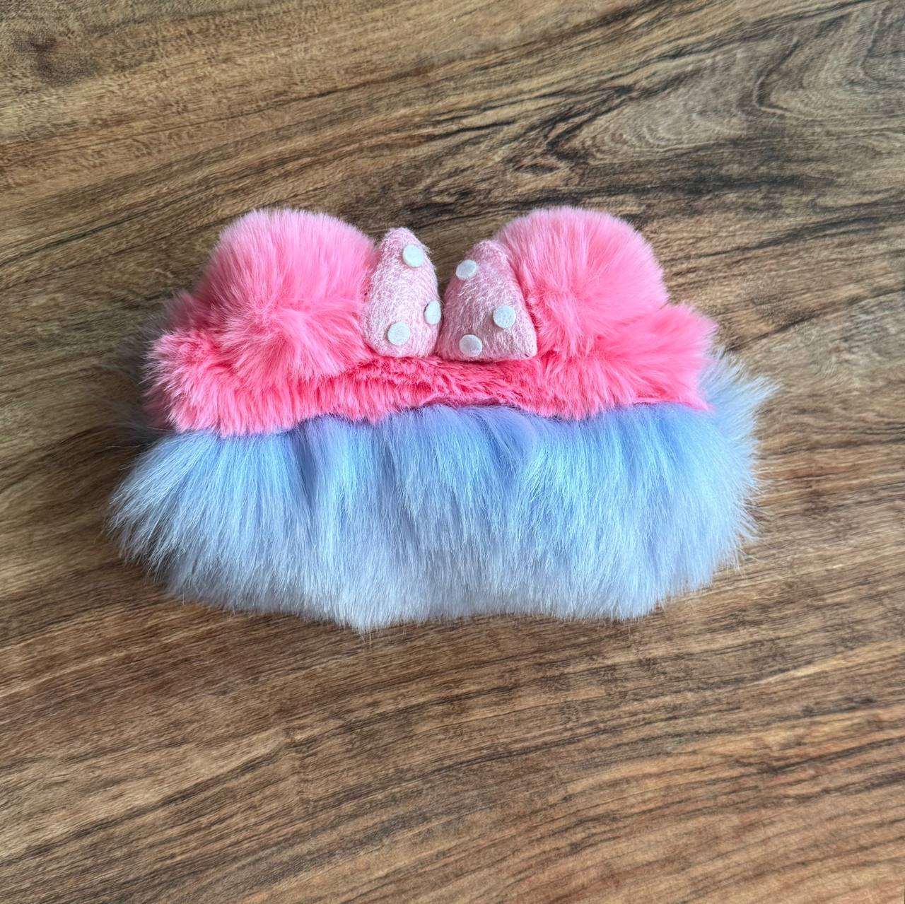 ست 11 تکه گوش دار و پاپیون دار نرمالو آبی تپل و صورتی - Image 9